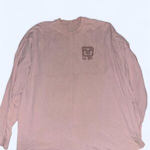 Disney Women's Long Sleeve Tee - Light Pink with Chest Logo